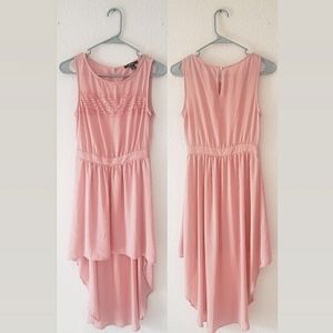 Forever 21 High-Low Chiffon Dress in Peach/Rose Size Small NWOTs